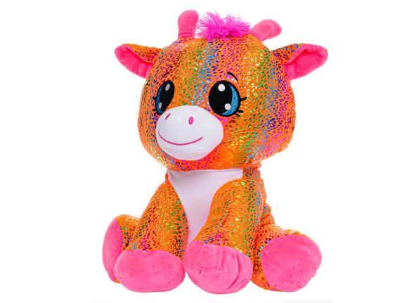 Star Sparkle žirafa plyšová oranžová sediaca 37 cm