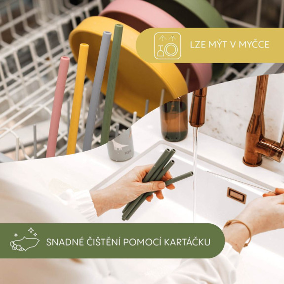 Silikónová slamka 4 ks Zopa