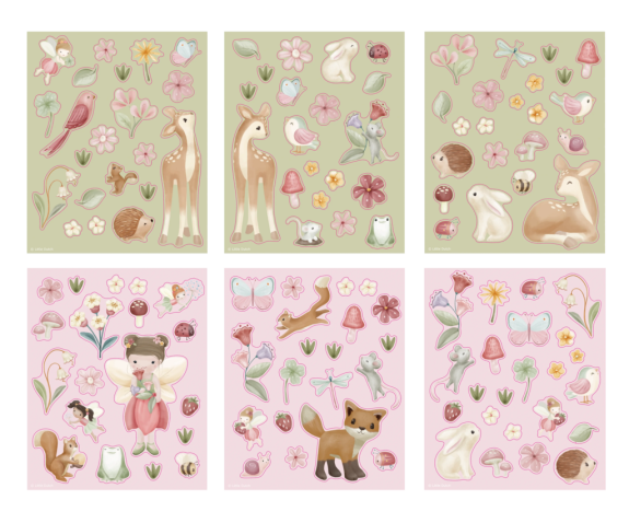Sada so samolepkami Little Fairy Garden