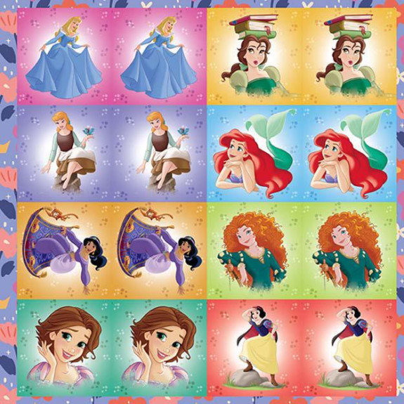 Pexeso v zošite Disney Princezné