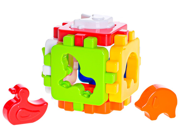 Kocka vkladacia s domácimi zvieratkami 8,5 cm