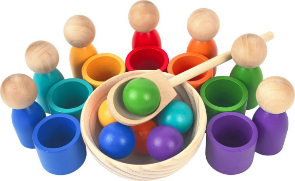Dúhové bábiky s loptičkami 7 farieb 2Kids Toys