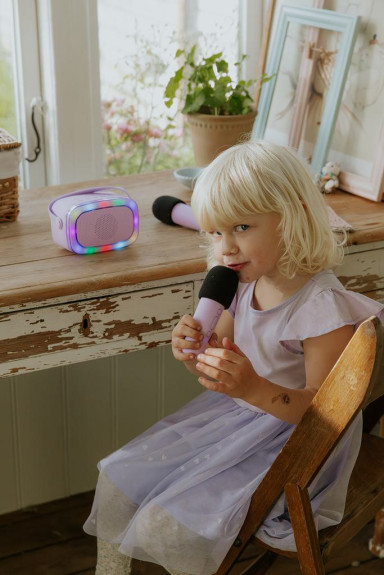 Bluetooth Karaoke párty set + 2 mikrofóny Blue Lalarma