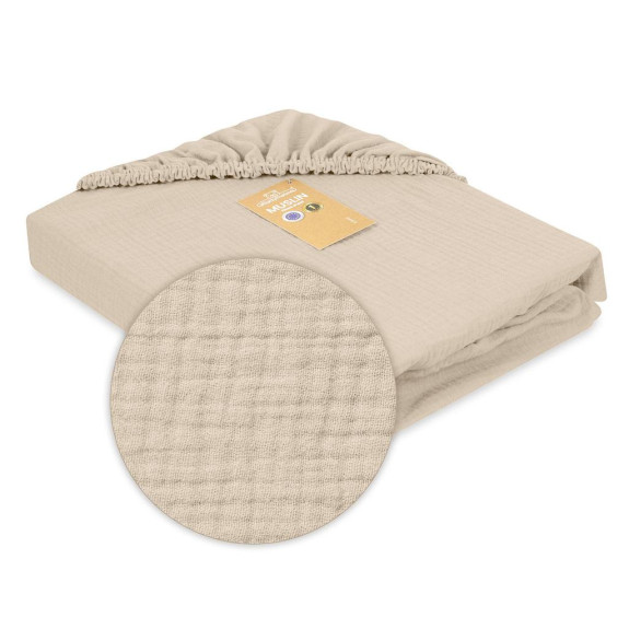 Mušelínové prestieradlo s gumou 60 x 120 cm BabyMatex