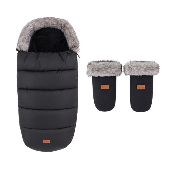 Set zimný fusak Comfy 4v1 + rukavice na kočík Petite & Mars