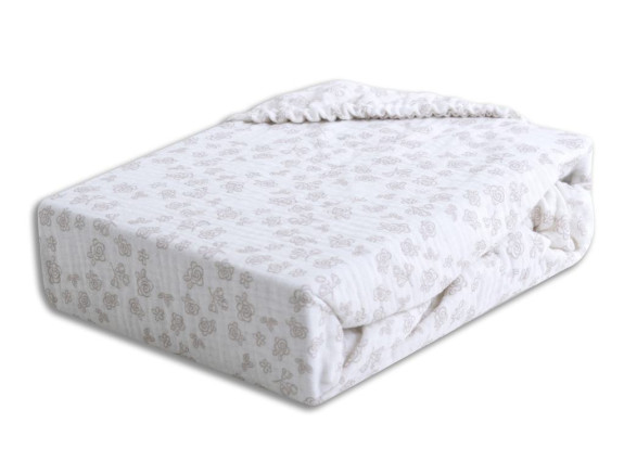 Mušelínové prestieradlo Dizajn s gumou 60 x 120 cm BabyMatex