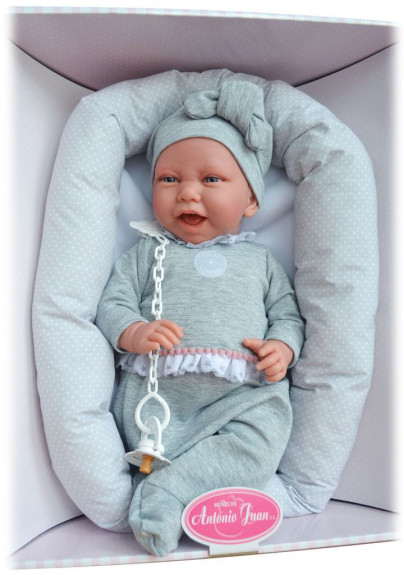CARLA 33228 Antonio Juan - realistická bábika bábätko s látkovým telom - 42 cm