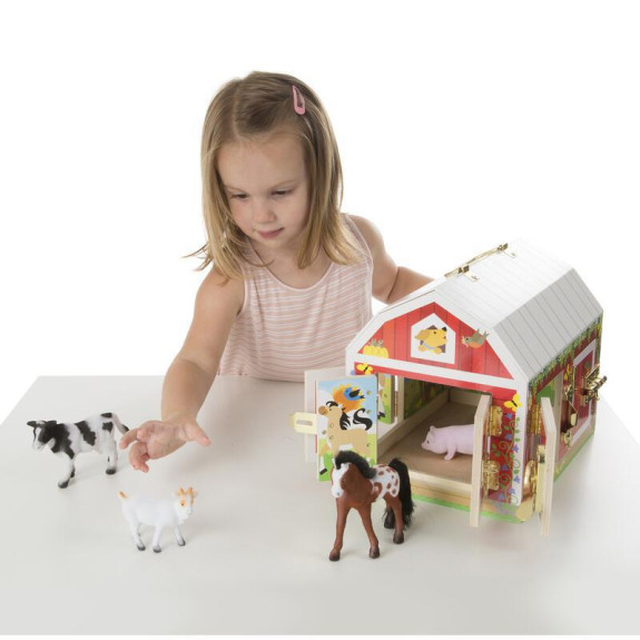 Drevená stajňa so zámkami Melissa & Doug