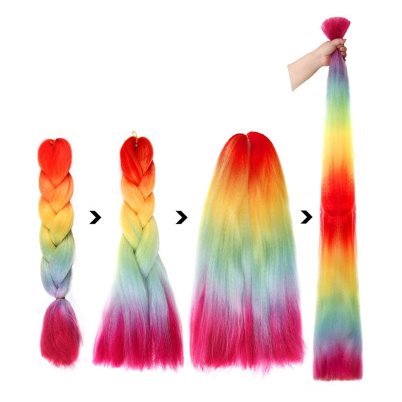 Pletený vrkôčik Jumbo 60 cm FunCo