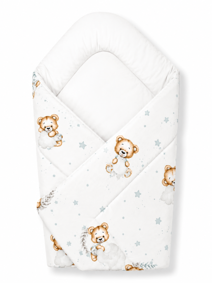 Zavinovačka pre bábätko Classic Sleepy Teddy biela Baby Nellys