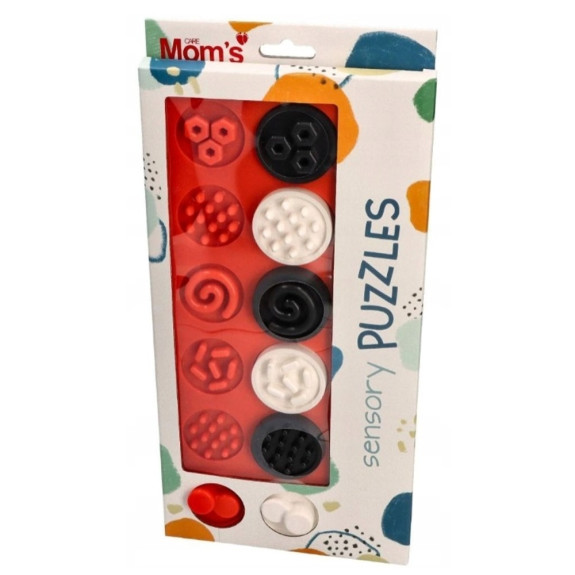 Puzzle senzorické kolieska XL, kontrastné