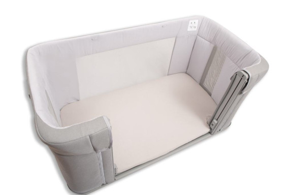 Mušelínové prestieradlo s gumou 58 x 110 x 8 cm béžovej BabyMatex