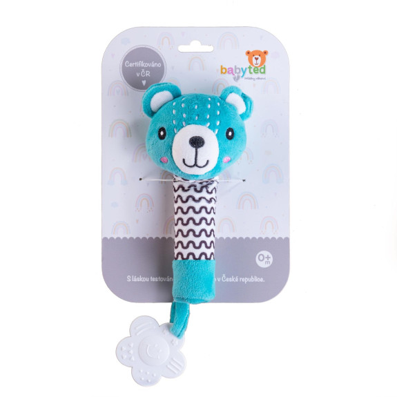 Pískatko / hryzátko plyš 25 cm 0 m+ Babyted