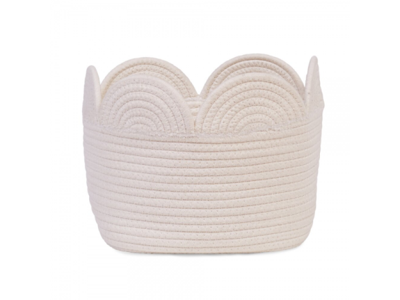 Kôš na hračky Kvetina Off White 30 x 20 x 15 cm