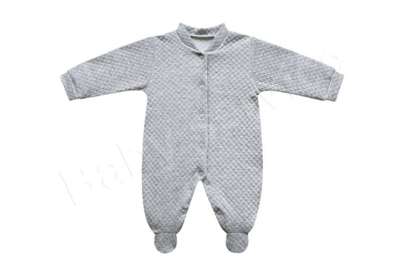Prešívaná kombinéza sivá Baby Service