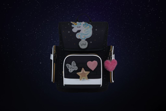 Školská aktovka Ergo Unicorn Gold Baagl