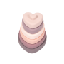 Silikónové stohovacie hryzátka B-Silicone Hearts