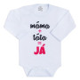 Body s potlačou New Baby mama plus otec rovná sa JA - červená