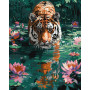 Maľovanie podľa čísel - Tiger na love 40 x 50 cm