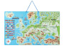 Magnetická mapa EURÓPY, spoločenská hra 3 v 1, ČJ