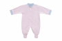 Dojčenský overal bavlna ružový - bodky Baby Service