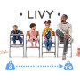 Kinderkraft Stolička jedálenská 3v1 Premium Livy