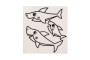 Okenné samolepky a omaľovánky Baby Shark s farbami