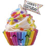 Cupcake so zdobením HB 31"/79 cm fóliový balónik nafukovací Grabo