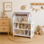 Drevený domček pre bábiky s nábytkom Rose Montessori Baby Mix