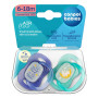 Cumlík svietiaci silikónový symetrický Nightglow Canpol babies 6 - 18 m 2 ks