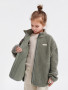 Fleecová bunda Theo Vetiver Green Leokid