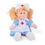 Látková bábika zdravotná sestrička Nancy 28 cm Bigjigs Toys