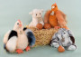 Doudou Histoire d´Ours Plyšová sliepočka béžová 20 cm