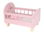 Postieľka pre bábiky drevená s perinkou Pink Little Dutch