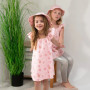 Dievčenské mušelínové šaty Flower pink Esito
