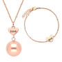 Tehotenská rolnička s náramkom Heart and Love in rose gold