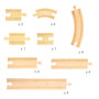 Drevené koľaje set 24 dielov Bigjigs Rail