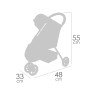 Športový kočík pre bábiky trojkolesový Sophie 55 cm DeCuevas