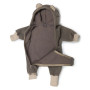 Rastúca zimná kombinéza Teddy fleece double Brown Esito