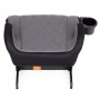 Detský podsedák do auta ISOFIX i-Size s držiakom na nápoje, pre výšku 125–150 cm šedý