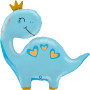 Dinosaur modrý 28"/71 cm fóliový balónik nafukovací