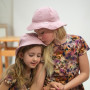 Dievčenské klobúk mušelín Powder pink Esito