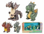 Drak figúrka 3,5-6 cm fantasy design 4 ks