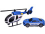 Vtrulník s policajným vozidlom