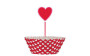 Cupcake košíček - Valentínske srdce 24 ks
