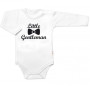 Body dl. rukáv Little Gentleman - bielo/čierne Baby Nellys