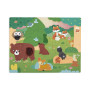 Puzzle dotykové senzorické Les s rôznymi povrchmi 20 ks Janod