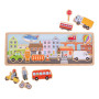 Magnetické puzzle mesto Bigjigs Toys