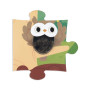 Puzzle dotykové senzorické Les s rôznymi povrchmi 20 ks Janod