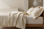 Mušelínové obliečky do detskej postieľky 100x135 cm + 45x60 cm Prem Cream